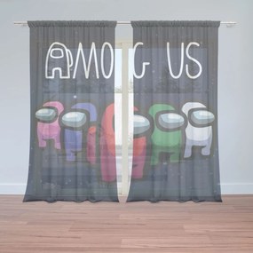 Sablio Záclony AMONG US vo vesmíre: 2ks 150x250cm