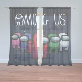 Sablio Záclony AMONG US vo vesmíre: 2ks 150x250cm