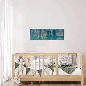 Obraz - Claude Monet, Palazzo da Mula, Venice, reprodukcia (s hodinami) (90x30 cm)