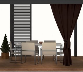 Dekorstudio Záhradný záves do altánku tmavo hnedý- 27 Rozmer závesu: 155x220cm