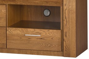 Televizní stolek Velvet II 25 161 cm z masivu s LED osvětlením dub Rustikal