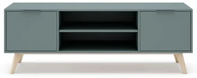 TV stolík sivozelený 140x53x40 cm Pisco – Marckeric