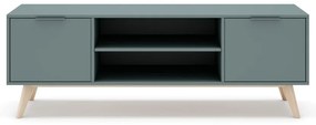 TV stolík sivozelený 140x53x40 cm Pisco – Marckeric