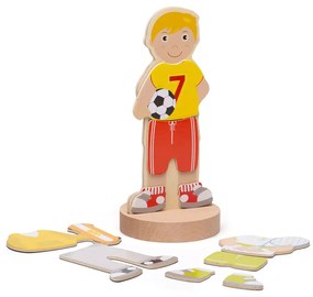 Bigjigs Toys magnetické obliekacie puzzle Športové aktivity