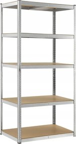 Regál 180x120x40 cm kovový zinkovaný 5-policový, nosnosť 600 kg