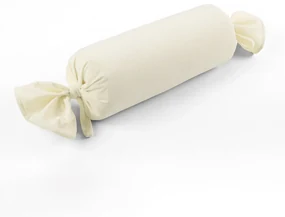 Biante Zamatový vankúš valec bonbon Velvet Brick SVB-203 Smotanový 15x60 cm