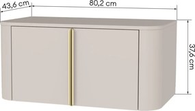 Závesná skrinka pod umývadlo Bassa 80 cm kašmír/zlatá