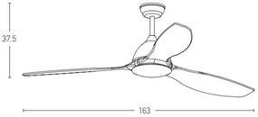 Zambelis 20258 - Stropný ventilátor + diaľkové ovládanie