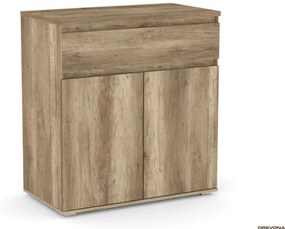 Drevona, komoda REA AMY 5, dub Canyon