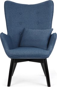 SOFOTEL Kreslo s opierkou na ruky a podnožkou Norse 2045 - modré