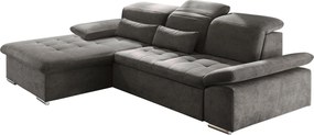 XXXLutz ROHOVÁ SEDAČKA, textil, kompozitné drevo, tmavosivá MID.YOU - Sedačky - 002220026706