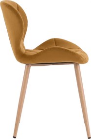 Jedálenská stolička MANGO VELVET, horčicová