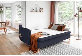 Tmavosivá/antracitovosivá rozkladacia pohovka 225 cm Charming Charlie – Miuform