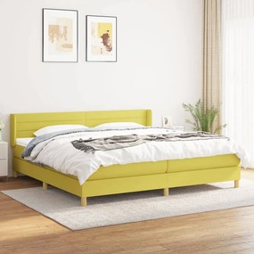 Boxspring posteľ s matracom zelená 200x200 cm látka 3130384