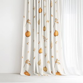 Goldea bavlnený záves - jesenné tekvice a lístky 240x150 cm