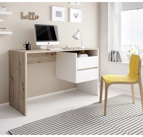 PC stolík Tolneo (dub artisan + biela). Vlastná spoľahlivá doprava až k Vám domov. 1021178