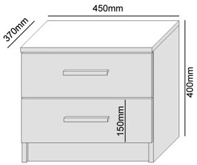 Nočný stolík TOD dub wotan