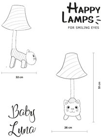 Happy Lamps - LED Detská stolná lampa BABY LUNA LED/5,4W/230V kočka