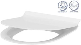 Cersanit Crea WC sedátko ovál duroplast / antibakteriálne, biela, K98-0177
