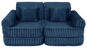 MeowBaby® Churros detská pohovka Plus, Midnight Blue
