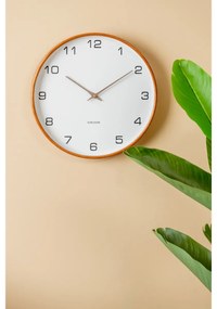 Dizajnové nástenné hodiny Karlsson 5993WH biele,priemer 40 cm
