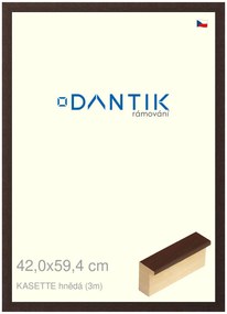 DANTIK rám na obraz 42x59,4 | KASSETTE hnědá (Plexi Čiré)