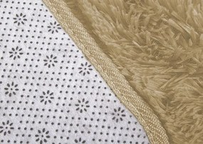 Protišmykový koberec SHAGGY karamelový