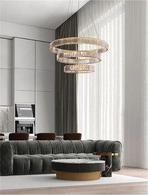 Krištáľový luster Aurelia 92W 80 zlaté