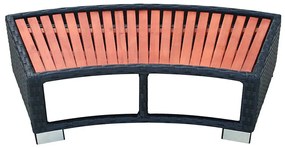 Schodík k vírivke, polyratan 92x45x25 cm, čierny