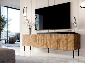 JUNGLE TV stand wotan oak mat/ black mat