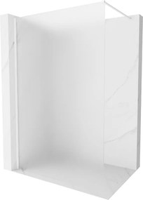 Mexen, Mexen Kioto-X sprchová stena 100 x 200 cm, matná 10 mm, biela - 800-100-101-20-30-X