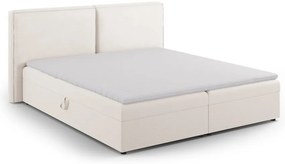 Krémová boxspring posteľ s úložným priestorom 140x200 cm Arendal – Cosmopolitan Design