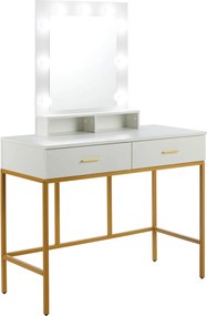 Dekorstudio Elegantný toaletný stolík s LED osvetlením LUMIERE GOLD