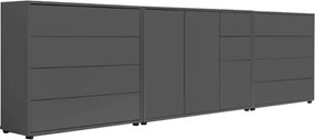 XXXLutz ŠIROKÁ KOMODA, antracitová, 263,5/73/33 cm MID.YOU - Komody - 001067013201