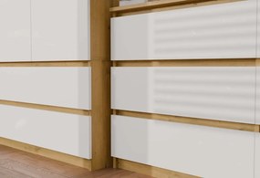 Komoda MALWA M6 120 cm dub artisan/bílá