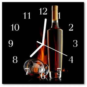 Nástenné sklenené hodiny Alkohol 30x30 cm