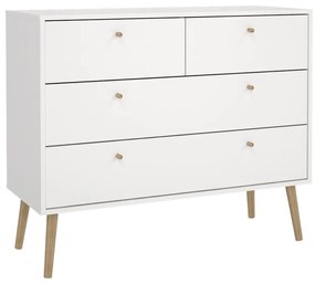 Biela nízka komoda 99x82 cm Bodo – Tvilum