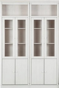 Biela vitrína z borovicového dreva 148x223 cm Anita – Støraa