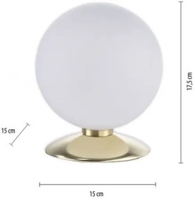 Paul Neuhaus 4013-60 - LED Stmievateľná stolná lampa BUBBA 1xG9/3W/230V zlatá