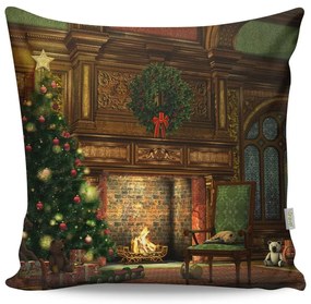 Vankúš s vianočným motívom Gravel Eve, 43 × 43 cm