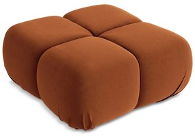 Oranžová zamatová modulárna podnožka Lokua – Makamii