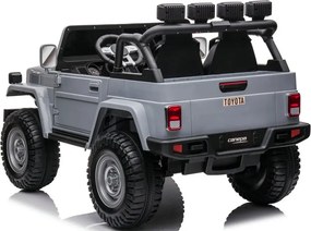 JOKOMISIADA Detské autíčko na batérie pre 2 osoby Toyota Land Cruiser PA0285 sivý