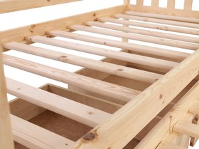 Wilsondo Poschodová posteľ s prístelkou Petra 5 - prírodná Rozmer: 180x80