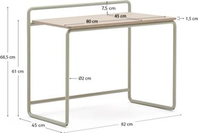Detský písací stôl s doskou v dekore jaseňového dreva 45x82 cm Tinn – Kave Home