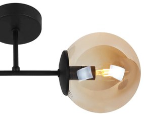 Nástenné svietidlo Paris, 1x medové sklenené tienidlo, B