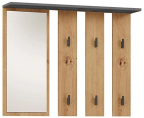 Predsieňový vešiak Parma antracit/dub artisan