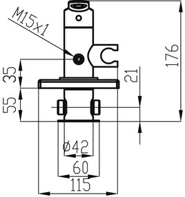 Novaservis-Bidetová batéria so sprškou na podom. inštaláciu METALIA lesklý chróm
