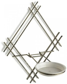 Nástenný kvetinový stojan LOFT 31 cm zlatý