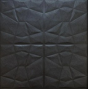 Samolepiace penové 3D panely S11, rozmer 70 x 70 cm, diamant čierny, IMPOLTRADE