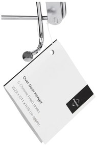 Kovový vešiak na dvere v striebornej farbe 11 cm Chrome – Premier Housewares
